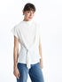 LC Waikiki Draped Collar Plain Crepe Women's Blouse